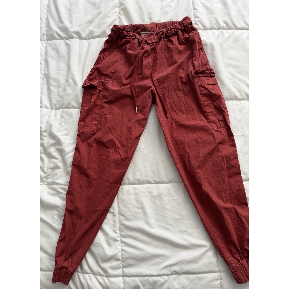 Rachel Paige Baggy Cargo Joggers Utlity Sz Large Red